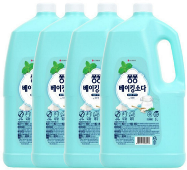 퐁퐁 주방세제 베이킹소다 3000ml 3개, 4개, 3L