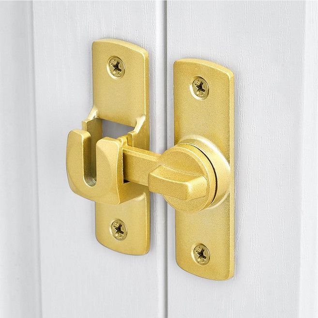 예삐스토어 빗장 문잠금 걸쇠 잠금장치 도어락 보조 현관 방문 문안전 철물, 2개