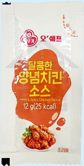 오뚜기 봉지 소포장 일회용 양념치킨소스 12g 200매, 200개, 9g