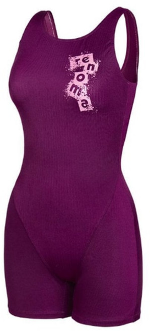 [백화점 정품] 레노마수영복 여성 체형커버 수영복 2부 빈티지 퍼즐 반신 와인