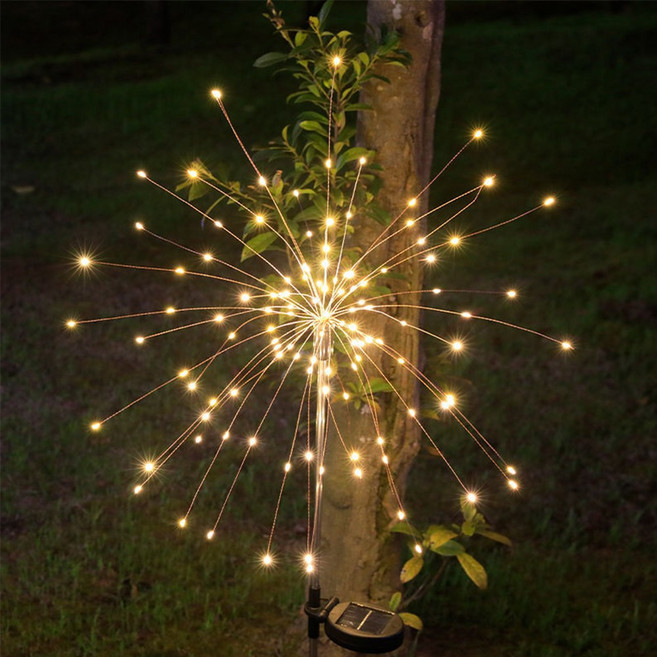 엔빙 LED 태양광 정원등 정원소품, 옐로우  폭죽등 (NV-147B)