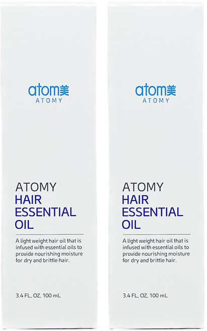 애터미 헤어 에센셜 오일 100mlX2개 +휴대용 미니물티슈 1개 증정, 100ml