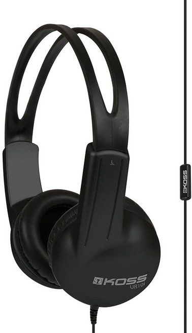 Koss UR10i 경량 헤드폰 블랙, Koss UR10i 경량 헤드폰, 블랙 283182