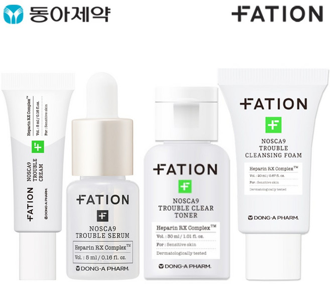 동아제약 파티온 노스카나인 4종미니세트 (세럼 5ml+크림5ml+폼 20ml+토너 30ml) 여행용, 1개