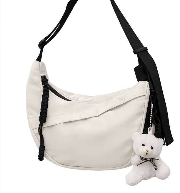 베어 키링 여성 만두백 데일리 크로스 숄더백 가벼운 캐주얼 트렌디 가방