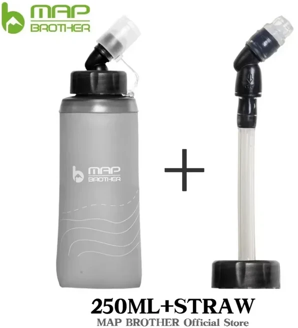 맵브라더 소프트 플라스크 하이드레이션 워터 블래더 경량 접이식 250/420/500ml 러닝 마라톤 사이클링 트, 06 250ML Soft Straw