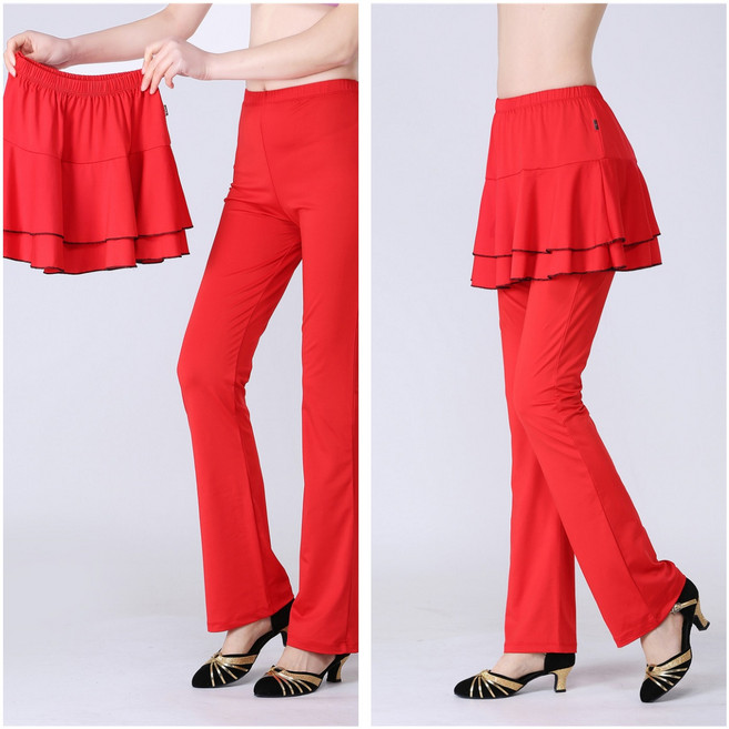 여성 분리하다 라인댄스복 바지 라인댄스복하의 라인댄스바지 라틴댄스복 스포츠댄스복 32301