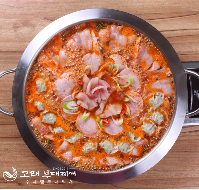 수제햄 꽃 부대찌개 밀키트 (2인분) 캠핑요리 쿠킹박스, 1개