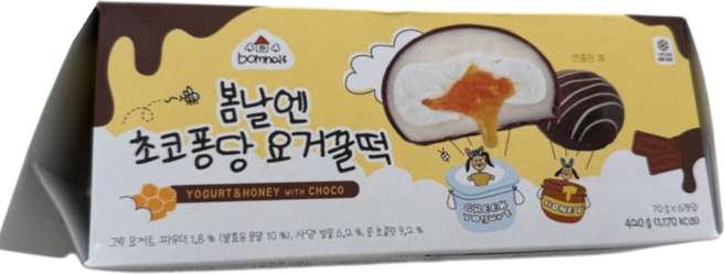 [정품] 봄날엔 초코퐁당 요거꿀떡, 6개, 70g