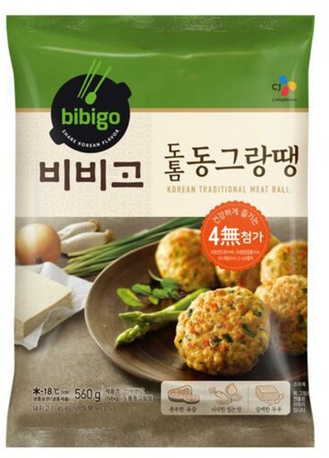 비비고 도톰 동그랑땡 (냉동), 560g, 3개