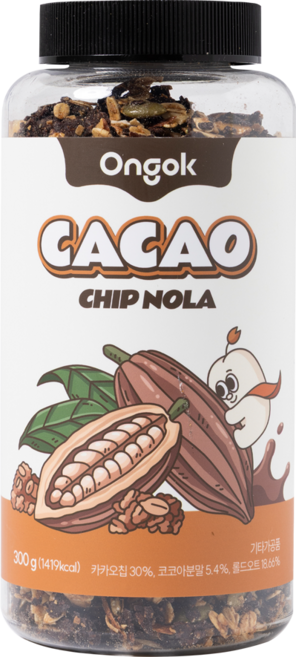 [온곡] 카카오칩과 오트밀로 만든 그래놀라 카카오칩놀라, 300g, 1개