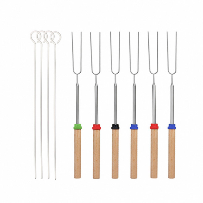 80cm 안테나 바비큐 마시멜로 꼬치 10p세트 스텐 구이 떡 과일 꼬챙이 꼬지