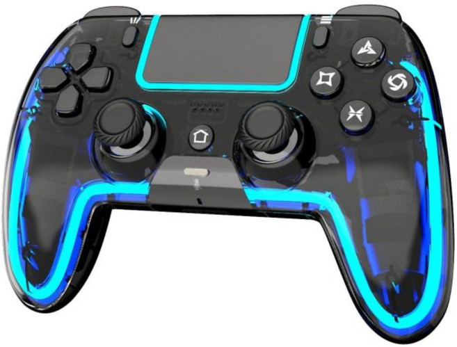 BETMI 무선 컨트롤러 PS5 Pro Slim MAC Steam Deck PC 호환 홀 효과 조이스틱 듀얼 진동 매크로 터보 모드 3.5mm 잭 6축 음소거 키 LED 내장, Black