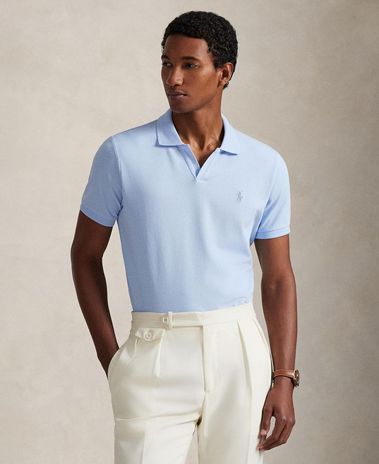 Polo Ralph Lauren 남성용 클래식핏 스트레치 메쉬 폴로 셔츠 - Office Blue 248814