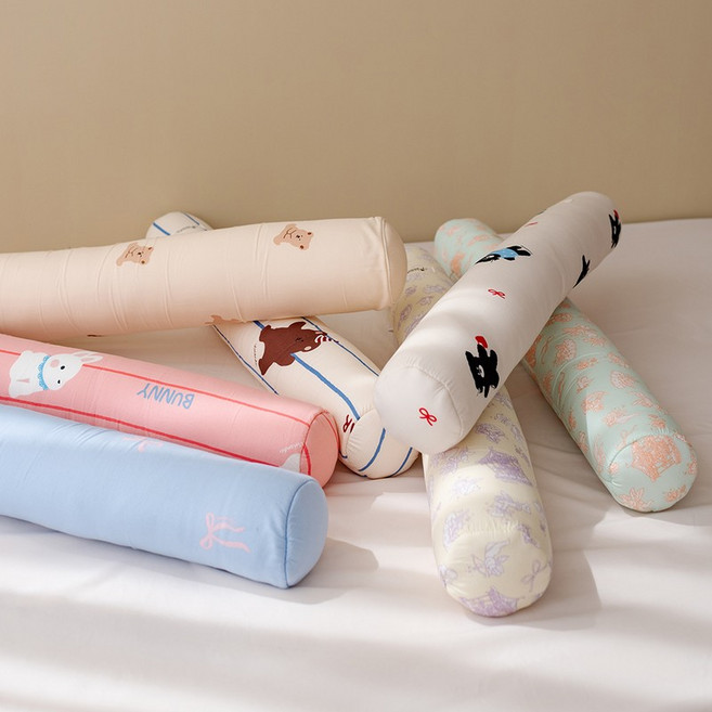 비비엔다 모달 아기 미니 바디필로우 죽부인 롱쿠션, 블루밍