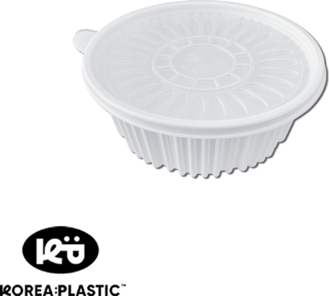 KP 220파이 탕용기 소 세트 백색 100개 PP 국내생산, 1박스, 100개입