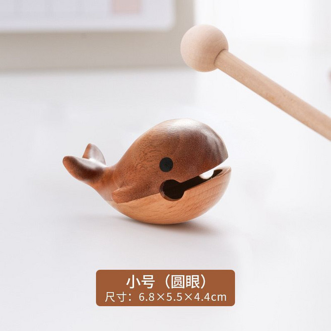 木魚 解壓辦公室敲打, 1個, 小號鯨魚 圓眼