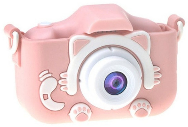 2 인치 어린이 미니 풀 HD 휴대용 디지털 카메라 화면 디스플레이 학습 장난감 선물, 01 Pink, 분홍색