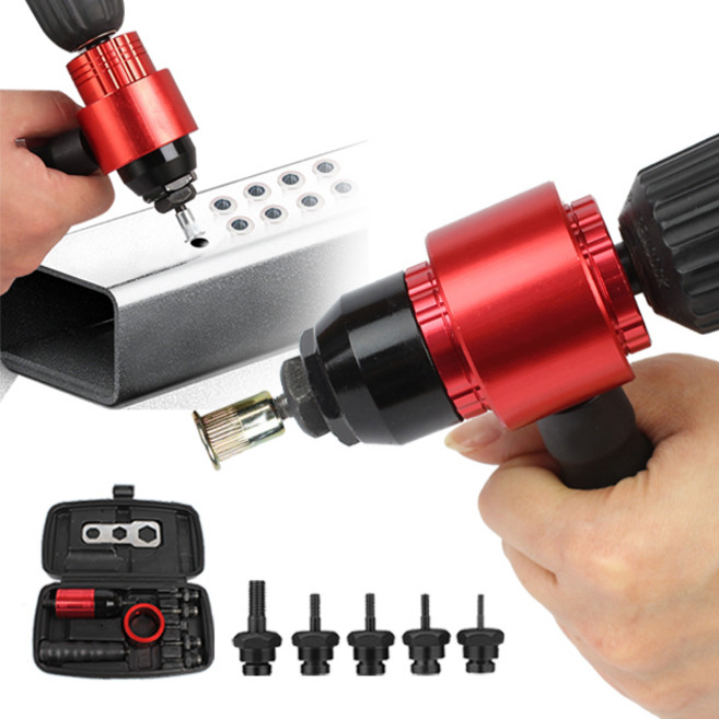 전동 너트 리벳 아답터 팝너트건 리벳건 리벳기 팝너트 리벳못, 1세트
