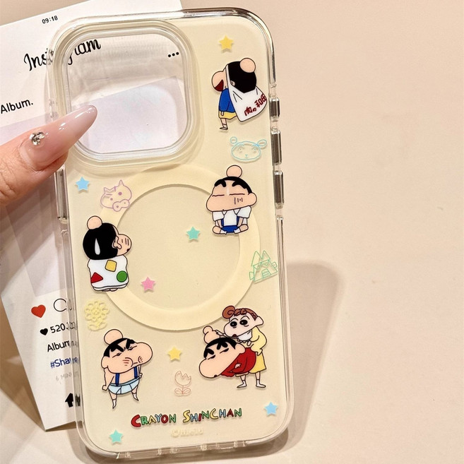 아펙시움 아이폰 15 16 17 프로 프로맥스 휴대폰 멕세이프 투명 지지대 케이스 얻어맞은 사내아이