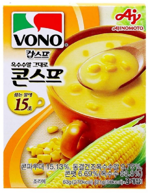 보노 옥수수알 콘스프, 63g, 1개