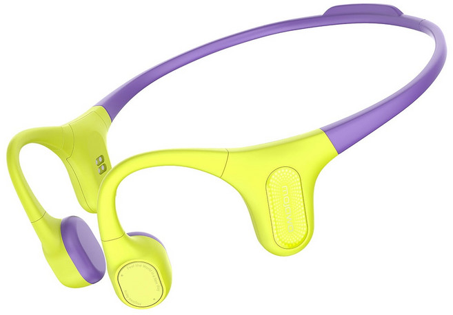 모자와 에라 러닝 자전거 전용 골전도 블루투스 이어폰, 그린 퍼플, aerra