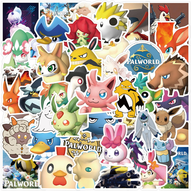 5위 - Palworld 팔월드 굿즈 스티커 55pcs 세트, 팔월드 55pcs, 1개