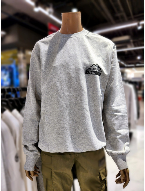 Jeep 남녀공용 간절기 맨투맨 긴팔티셔츠