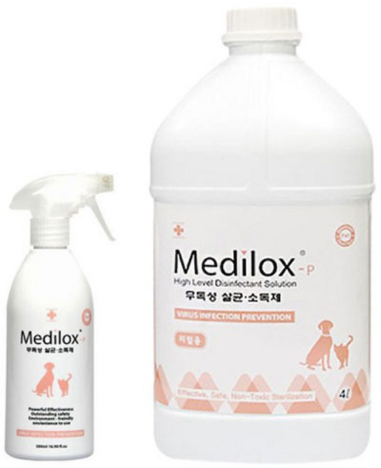 메디록스 메디록스P 펫 4L+500ml 세트 무독성 고수준 살균소독제, 1세트