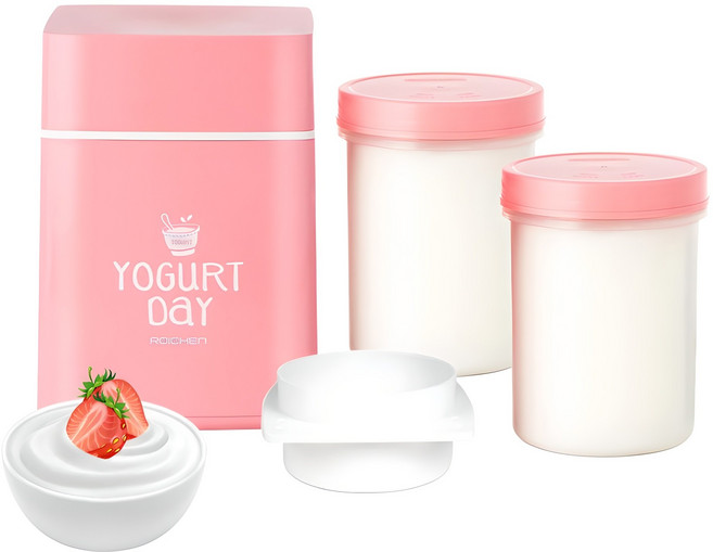 로이첸 요거트 데이 메이커 + 발효용기 2p, 핑크, 1세트