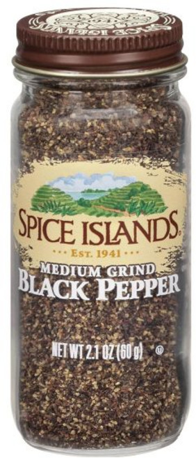스파이스 아일랜드 중간 분쇄 흑후추 2.1온스, 2.1 온스 (1개 팩)
