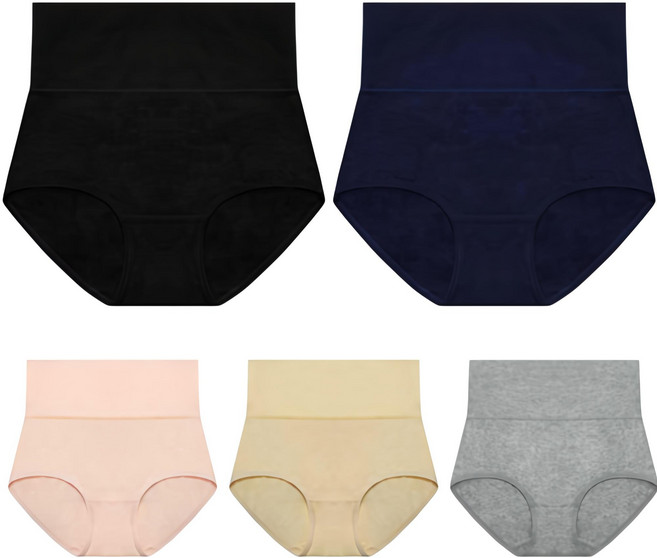 맬러뮤트 여성용 데일리지 순면 똥배 복대 팬티 5p 세트