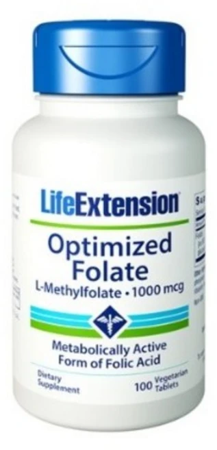 라이프익스텐션 옵티마이즈드 폴레이트 L-메틸폴레이트 1000mcg 베지테리안 타블렛, 1개, 100정 - 쿠팡
