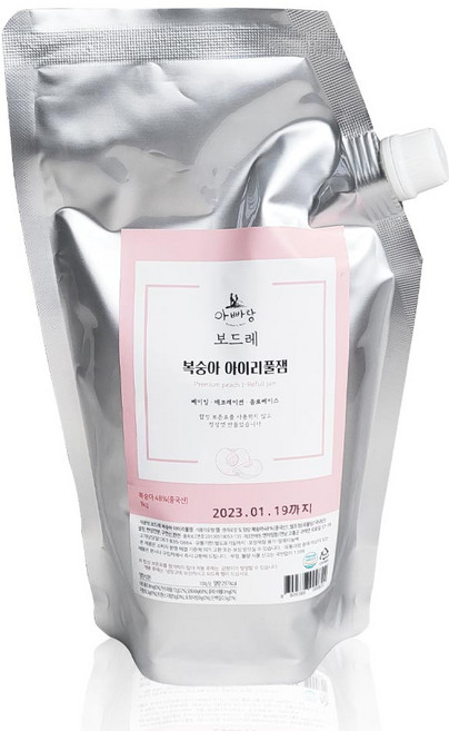아빠랑 복숭아 아이리풀잼, 1kg, 1개
