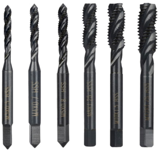 스파이럴탭 기계탭 나사산, M8-1.25, 1개