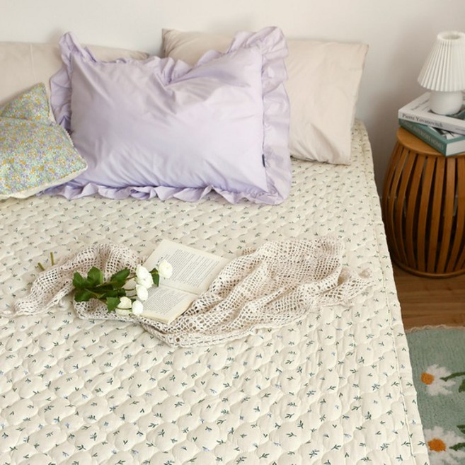 쁘리엘르 허밍 순면 누비 방수패드 SS/Q, 01.SS, 아이보리