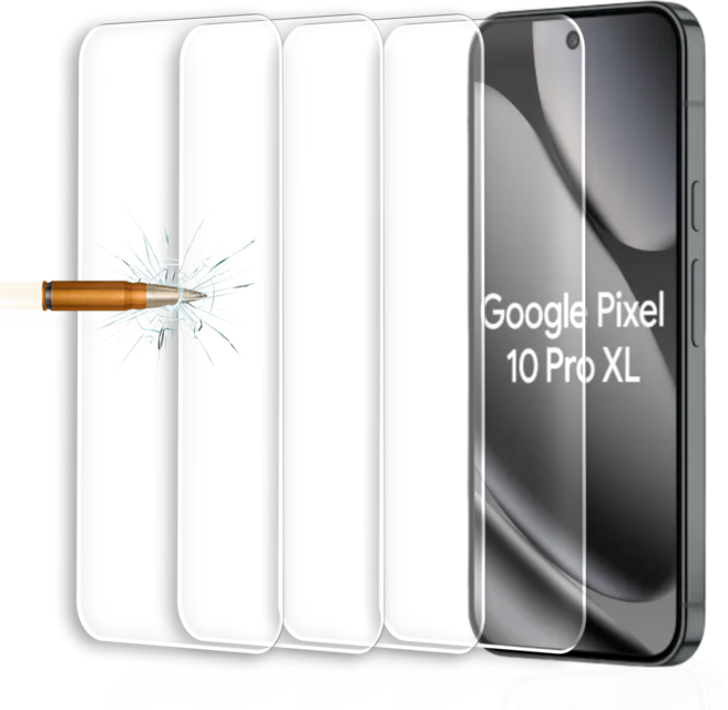 구글 픽셀10 프로 XL 액정강화 방탄유리 필름 4매, 4개