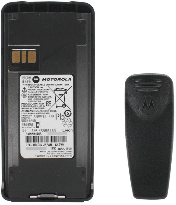 모토로라 XIR-C2620 무전기 전용 정품 배터리 PMNN4476A (벨트클립 HLN9844AA 포함) (CP-1300 배터리팩), 1개