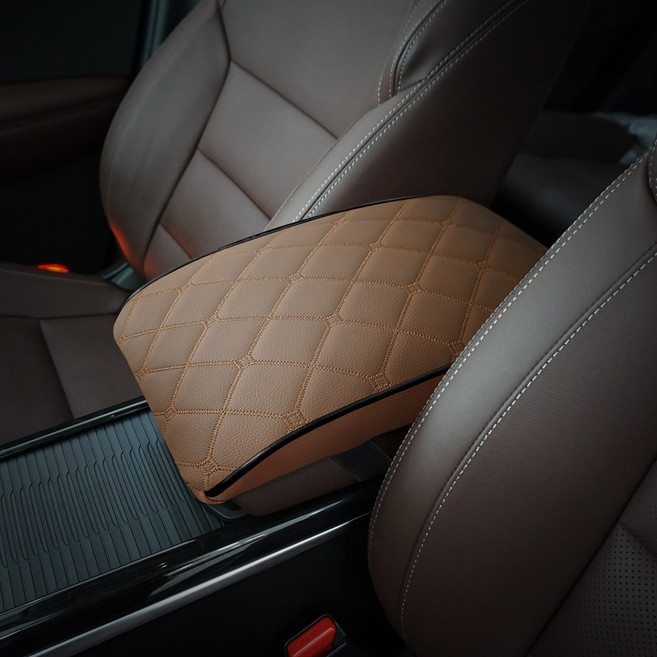 아이빌 뉴SM5 차량용 콘솔쿠션 팔걸이쿠션 자동차쿠션, 1개, 하바나브라운