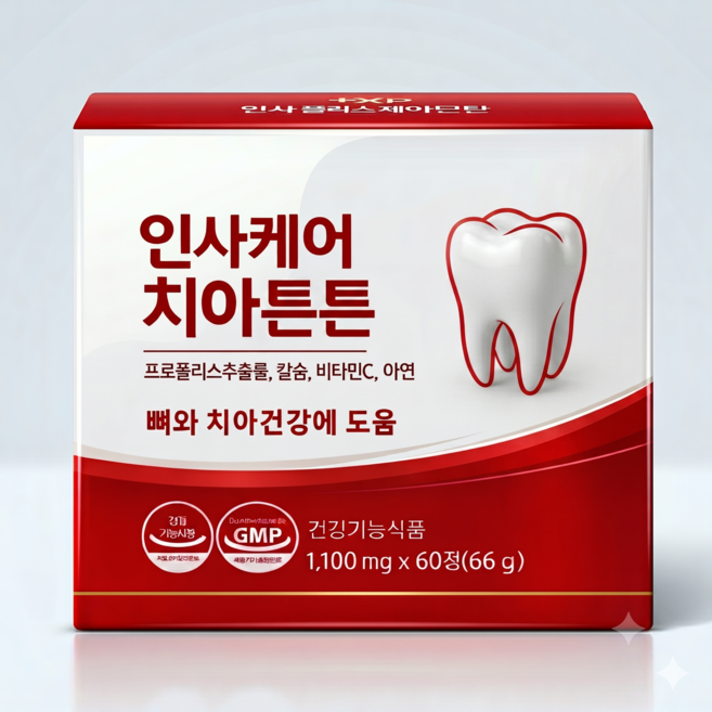 치아 건강 칼슘 프로폴리스 영양제, 6개, 30정