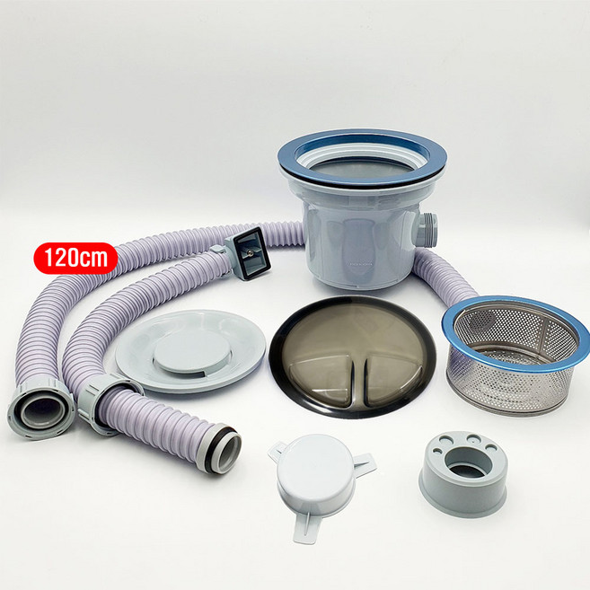 올뉴 싱크대 배수구 세트 일반대형 / 싱크호스 120cm +싱크대 거름망+중간덮개+뚜껑포함 / 배수구교체용1299965 23