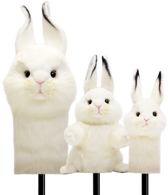 그린피플 실사 흰토끼 드라이버/우드/유틸리티 클럽커버 3종 중 택 1, 유틸리티커버, 1개