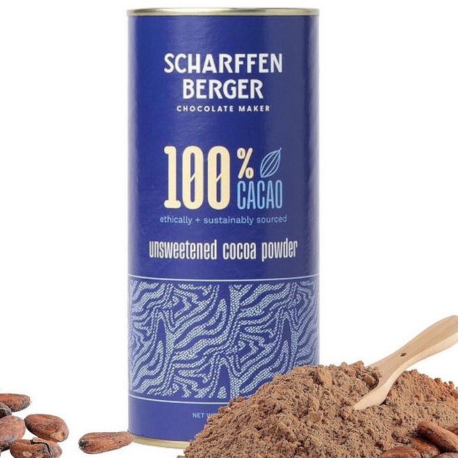 Scharffen Berger 100% 카카오 무가당 다크 초콜릿 코코아 파우더 (170g(6온스) ) - 글루텐 프리 GMO, No Size