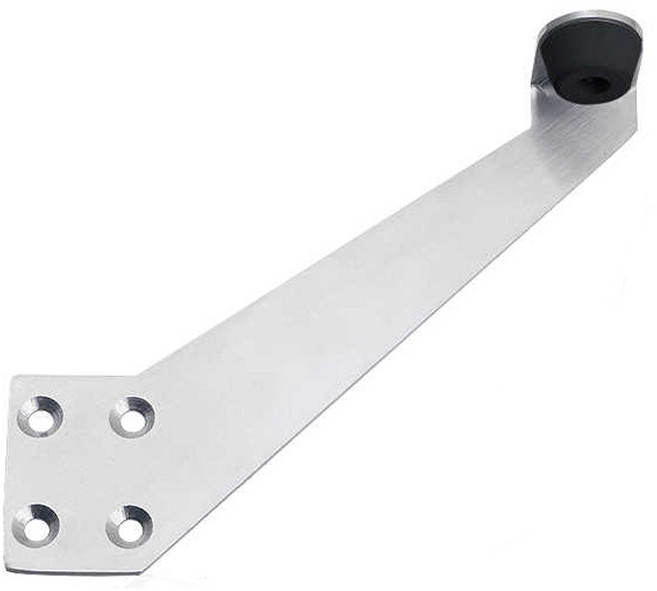 상부 문틀 틈새 도어 스토퍼 좌 스텐 현관문 목문 방문 터닝도어 스톱, SILVER, 1개