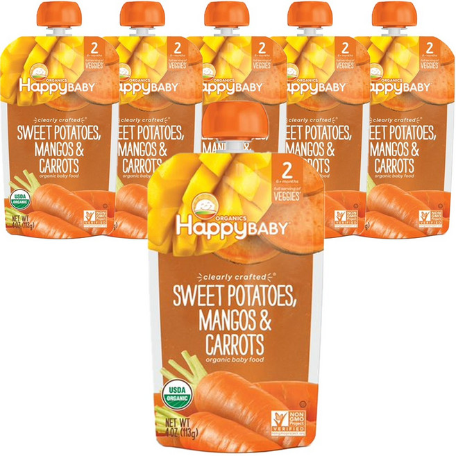 해피베이비 클리어리 크래프티드 어린이 스무디 113g, 6개