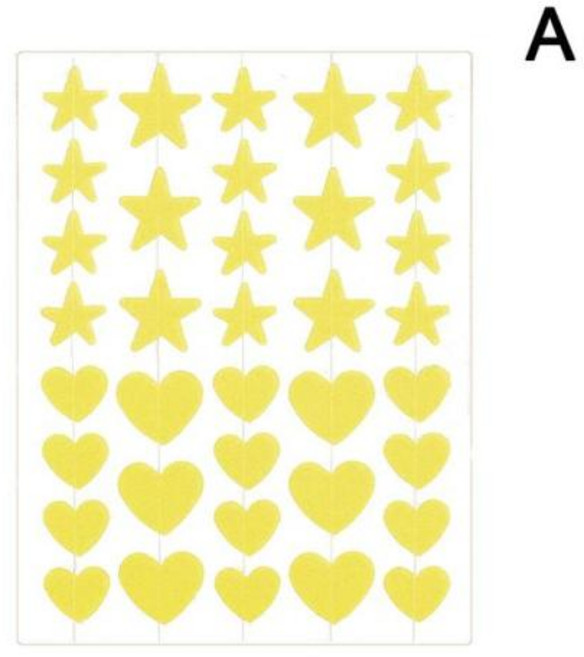 하이드로콜로이드 스타 안티 앤스 패치 여드름 제거 스티커 부드러운 수리 보이지 않는 컨실러 패치 진정 페이셜 케어 28 개백, 1개, 1) Yellow