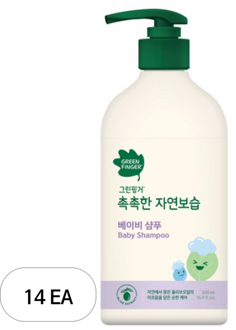 그린핑거 촉촉한 자연보습 베이비 로션, 500ml, 14개