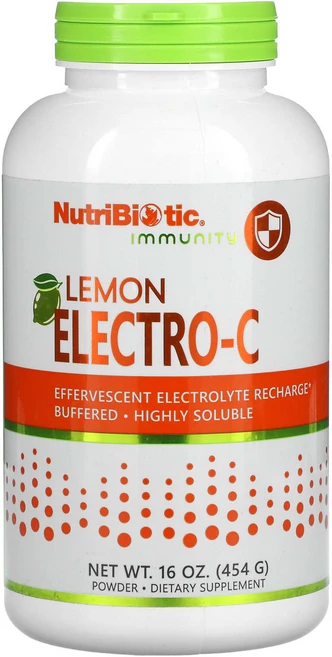 NutriBiotic 이뮨 레몬 일렉트로 씨 파우더 454g(16oz), 1개, 454g, 1개 - 쿠팡