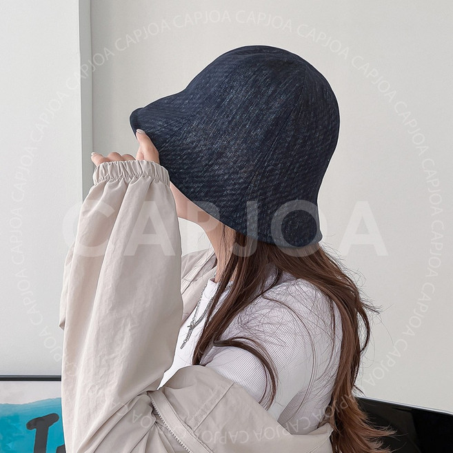 데님 나팔 와이어 육각 벙거지 버킷햇 모자