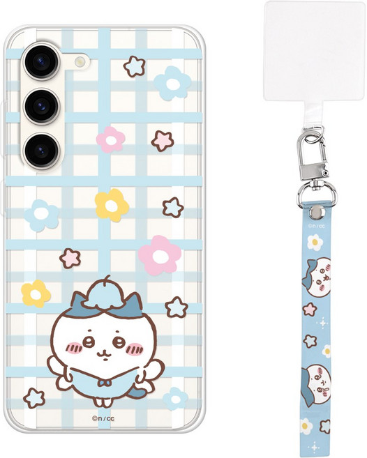 코쿼드 먼작귀 요정 클리어 케이스+태그스트랩_갤럭시S23_가르마요정